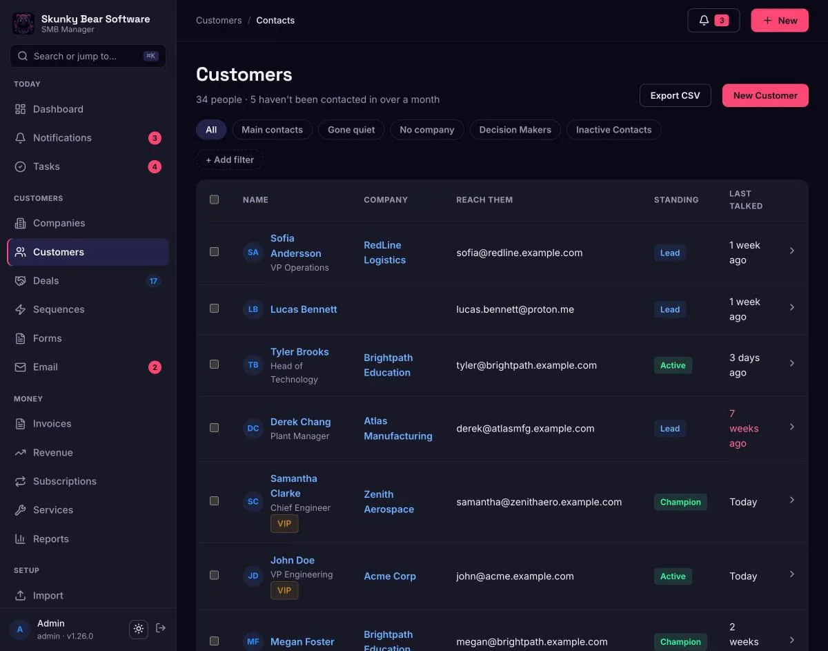 Connected tools — shared customer context