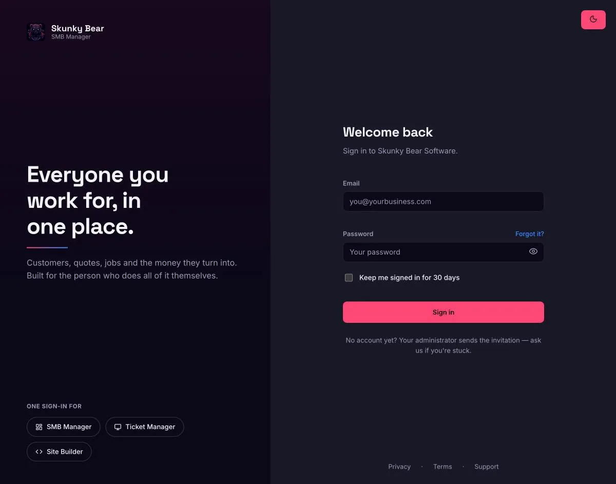 Sign-in and session management